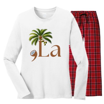 Coconut Comma + La 2024 Women's Long Sleeve Flannel Pajama Set 