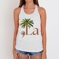 Coconut Comma + La 2024 Women's Knotted Racerback Tank