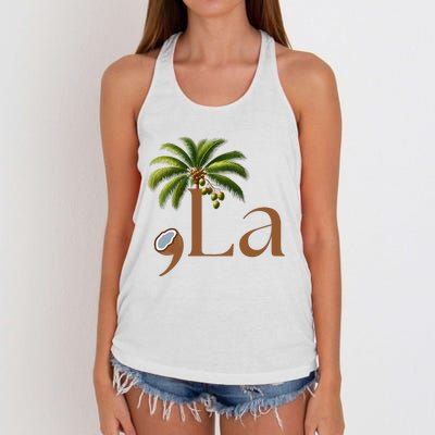 Coconut Comma + La 2024 Women's Knotted Racerback Tank