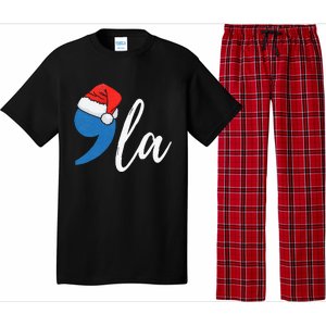 Christmas Comma La Santa Hat Kamala Harris Pajama Set