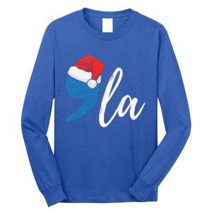 Christmas Comma La Santa Hat Kamala Harris Long Sleeve Shirt