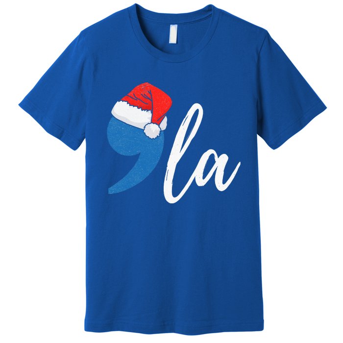 Christmas Comma La Santa Hat Kamala Harris Premium T-Shirt