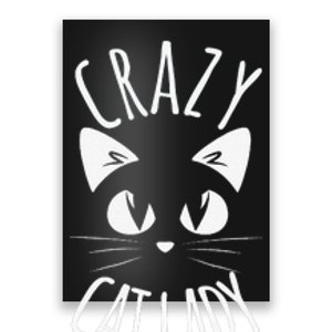 CRAZY CAT LADY Funny Fur Mom Mother's Day Christmas Birthday Poster