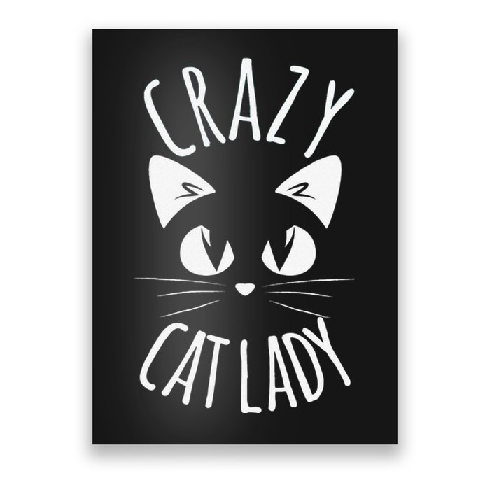 CRAZY CAT LADY Funny Fur Mom Mother's Day Christmas Birthday Poster