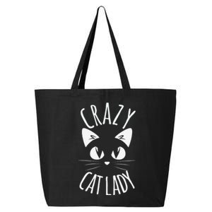 CRAZY CAT LADY Funny Fur Mom Mother's Day Christmas Birthday 25L Jumbo Tote