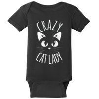 CRAZY CAT LADY Funny Fur Mom Mother's Day Christmas Birthday Baby Bodysuit