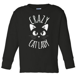 CRAZY CAT LADY Funny Fur Mom Mother's Day Christmas Birthday Toddler Long Sleeve Shirt