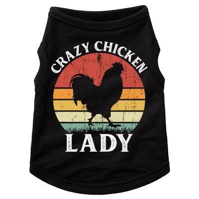 Crazy Chicken Lady Funny Women Girls Poultry Farm Farmer Gift Doggie Tank