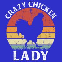 Crazy Chicken Lady Funny Women Girls Poultry Farm Farmer Gift Button