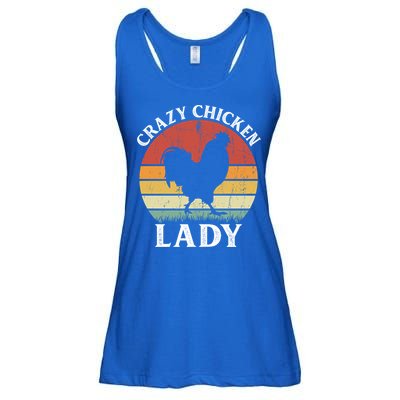 Crazy Chicken Lady Funny Women Girls Poultry Farm Farmer Gift Ladies Essential Flowy Tank
