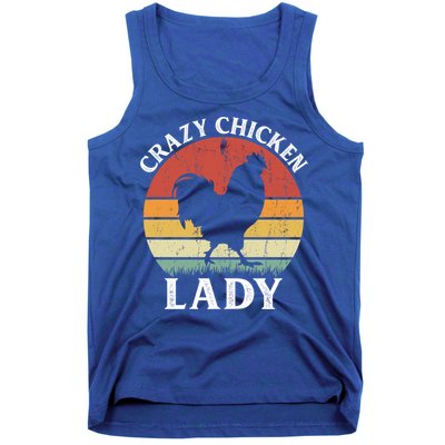 Crazy Chicken Lady Funny Women Girls Poultry Farm Farmer Gift Tank Top
