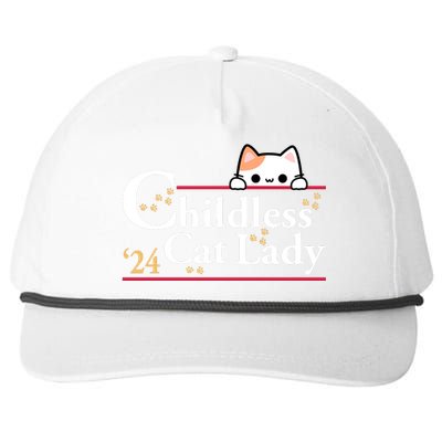 Childless Cat Lady 2024 Snapback Five-Panel Rope Hat