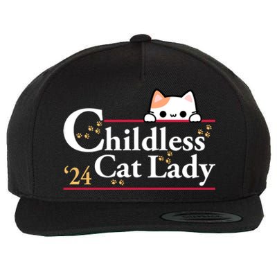 Childless Cat Lady 2024 Wool Snapback Cap