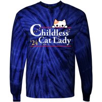 Childless Cat Lady 2024 Tie-Dye Long Sleeve Shirt