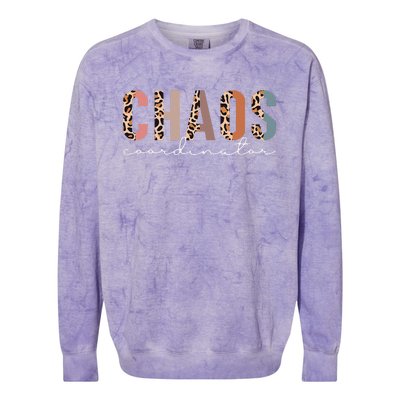 Chaos Coordinator Leopard Colorblast Crewneck Sweatshirt