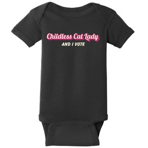 Childless Cat Lady And I Vote Ladies Is Voting Kamala Baby Bodysuit