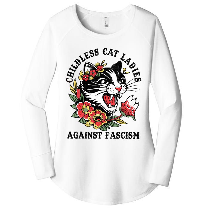 Childless Cat Ladies Voting Election 2024 Usa Vintage Women's Perfect Tri Tunic Long Sleeve Shirt