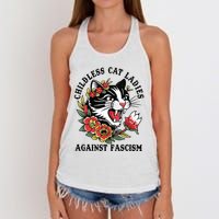 Childless Cat Ladies Voting Election 2024 Usa Vintage Women's Knotted Racerback Tank