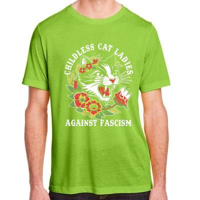 Childless Cat Ladies Against Fascism Vintage Adult ChromaSoft Performance T-Shirt