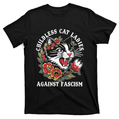 Childless Cat Ladies Against Fascism Vintage T-Shirt