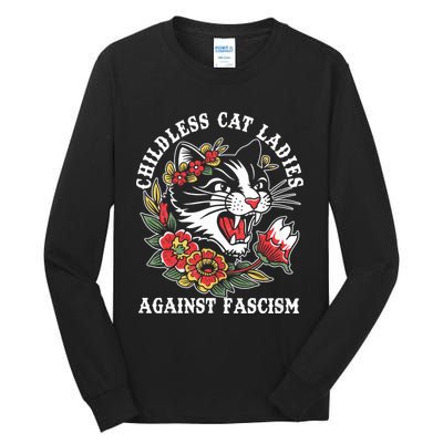 Childless Cat Ladies Against Fascism Vintage Tall Long Sleeve T-Shirt