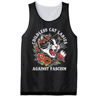 Childless Cat Ladies Against Fascism Vintage Mesh Reversible Basketball Jersey Tank