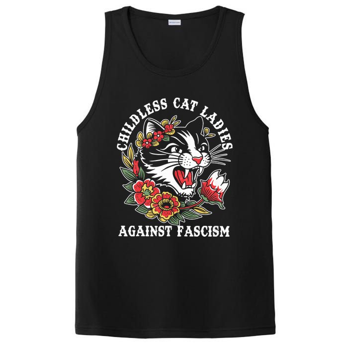 Childless Cat Ladies Against Fascism Vintage PosiCharge Competitor Tank