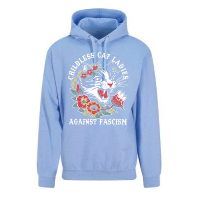 Childless Cat Ladies Against Fascism Vintage Unisex Surf Hoodie