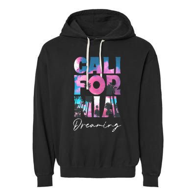 California Cali Lover Visiting California Garment-Dyed Fleece Hoodie