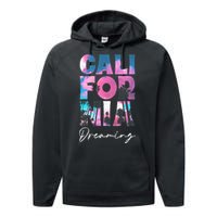 California Cali Lover Visiting California Performance Fleece Hoodie