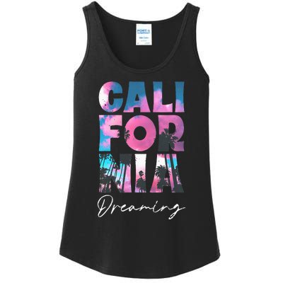 California Cali Lover Visiting California Ladies Essential Tank