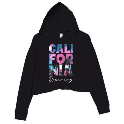 California Cali Lover Visiting California Crop Fleece Hoodie