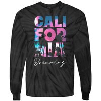 California Cali Lover Visiting California Tie-Dye Long Sleeve Shirt