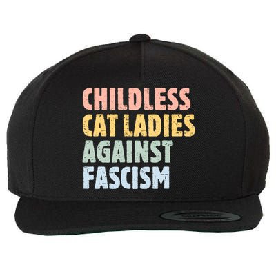 Childless Cat Ladies Against Fascism Kamala Harris Wool Snapback Cap