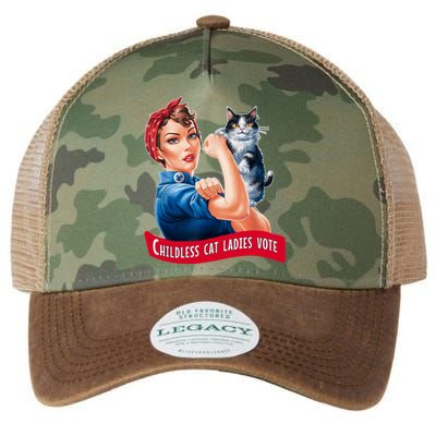 Childless Cat Ladies Vote Rosie The Riveter Legacy Tie Dye Trucker Hat