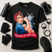 Childless Cat Ladies Vote Rosie The Riveter Performance Shirt