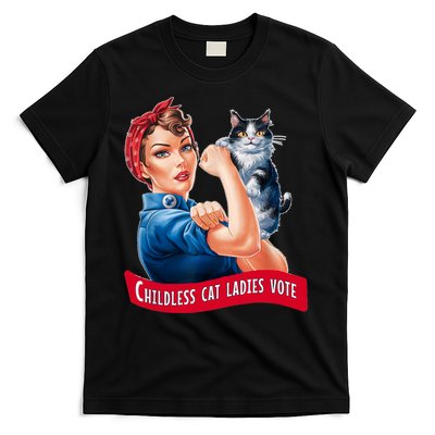 Childless Cat Ladies Vote Rosie The Riveter T-Shirt