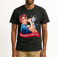 Childless Cat Ladies Vote Rosie The Riveter Tall T-Shirt