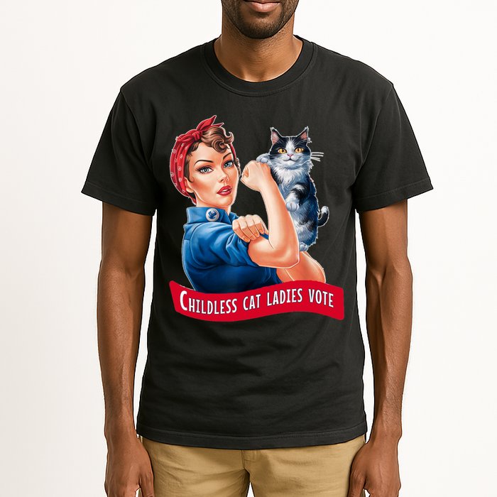 Childless Cat Ladies Vote Rosie The Riveter Tall T-Shirt