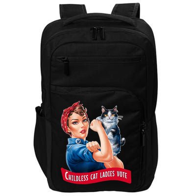 Childless Cat Ladies Vote Rosie The Riveter Impact Tech Backpack