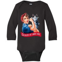 Childless Cat Ladies Vote Rosie The Riveter Baby Long Sleeve Bodysuit