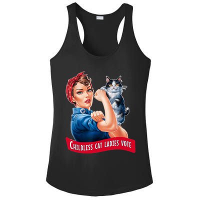 Childless Cat Ladies Vote Rosie The Riveter Ladies PosiCharge Competitor Racerback Tank