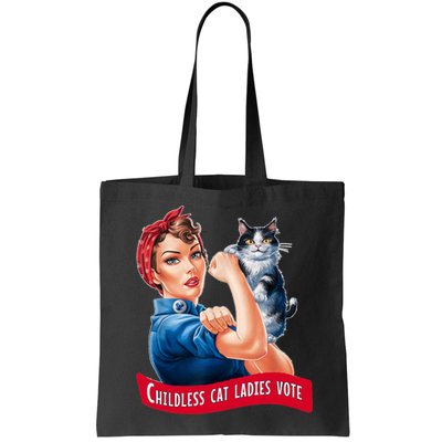 Childless Cat Ladies Vote Rosie The Riveter Bag