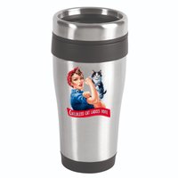 Childless Cat Ladies Vote Rosie The Riveter 16oz Travel Tumbler