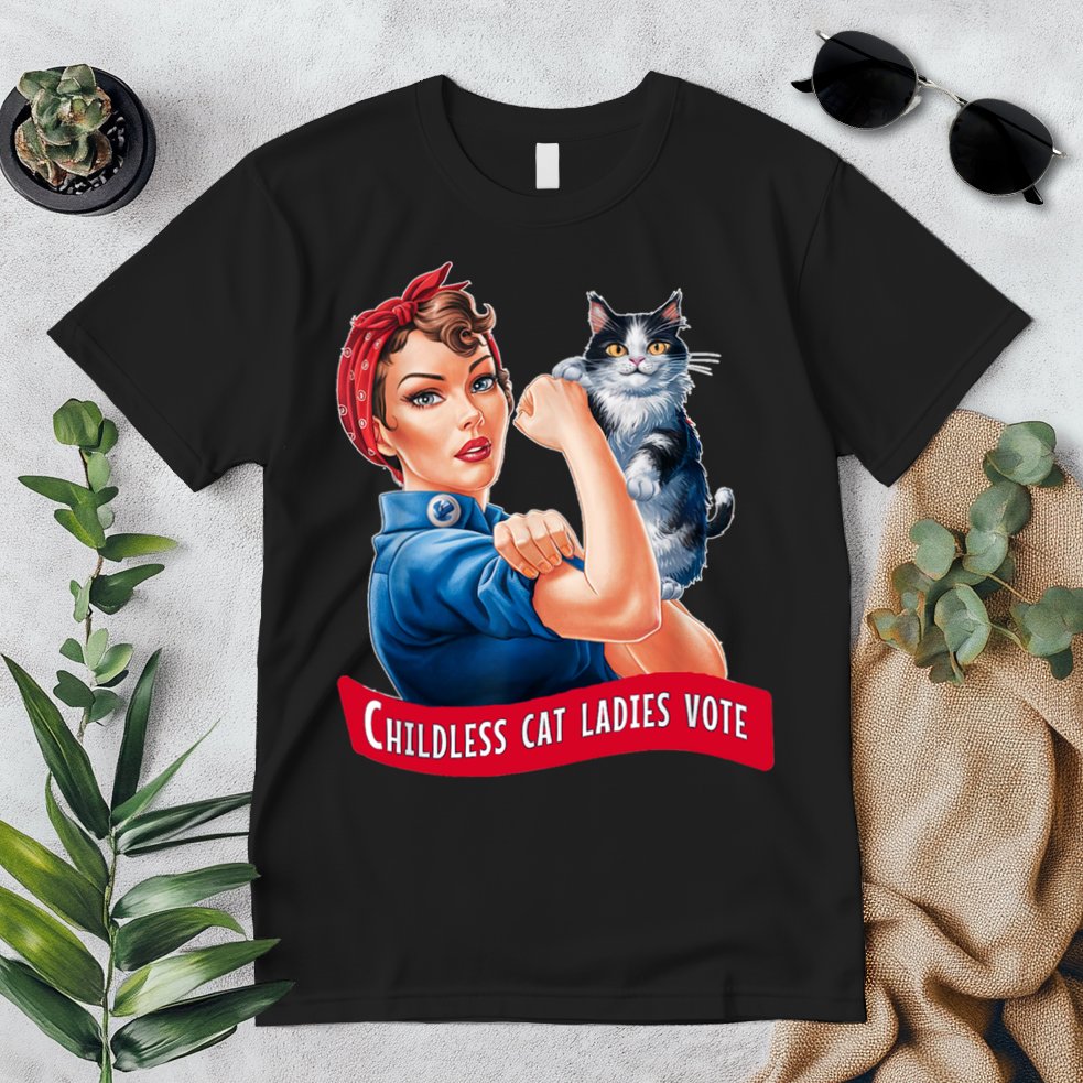 Childless Cat Ladies Vote Rosie The Riveter Premium T-Shirt