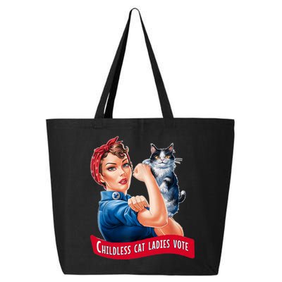 Childless Cat Ladies Vote Rosie The Riveter 25L Jumbo Tote
