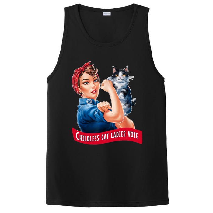 Childless Cat Ladies Vote Rosie The Riveter PosiCharge Competitor Tank