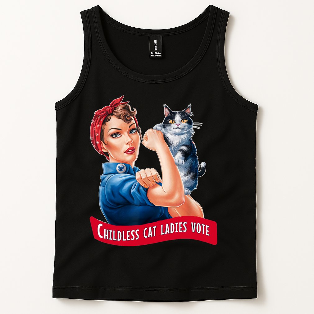 Childless Cat Ladies Vote Rosie The Riveter Tank Top