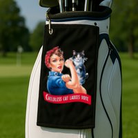Childless Cat Ladies Vote Rosie The Riveter Golf Towel