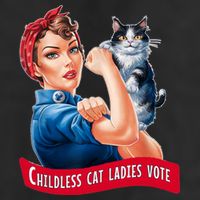 Childless Cat Ladies Vote Rosie The Riveter Golf Towel
